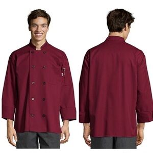 Uncommon Threads Havana Chef Coat in Burgundy